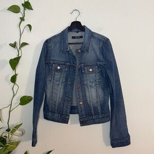 J Brand Medium Wash Denim Jacket Cotton Slim Fit  - Size Medium